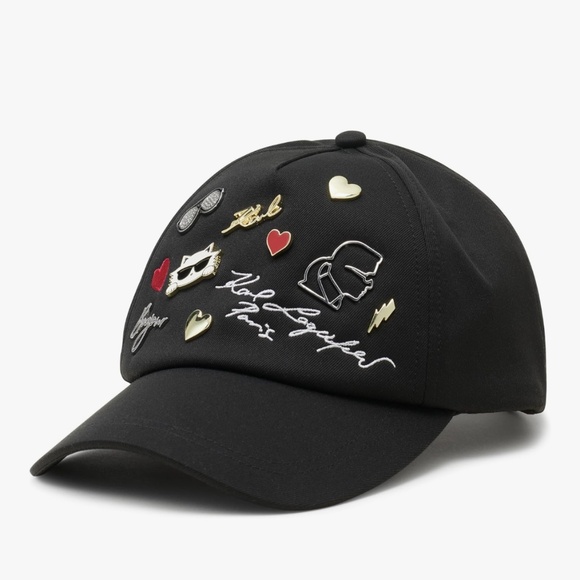 Karl Lagergeld Paris Logo Charm Baseball Cap main image 8